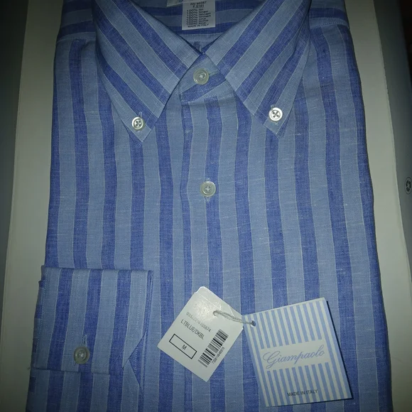 Paolo Blue Striped Men's Shirt - Picture 1 of 3